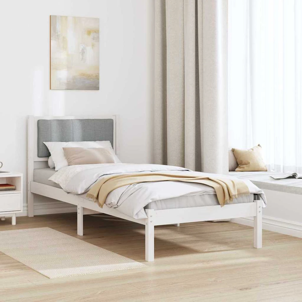 Lova Lovo rėmas su apmuštu galvūgaliu Šviesiai pilka 75 x 190 cm