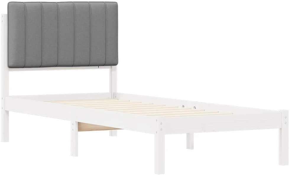 Lova Lovo rėmas su apmuštu galvūgaliu Šviesiai pilka 80 x 200 cm