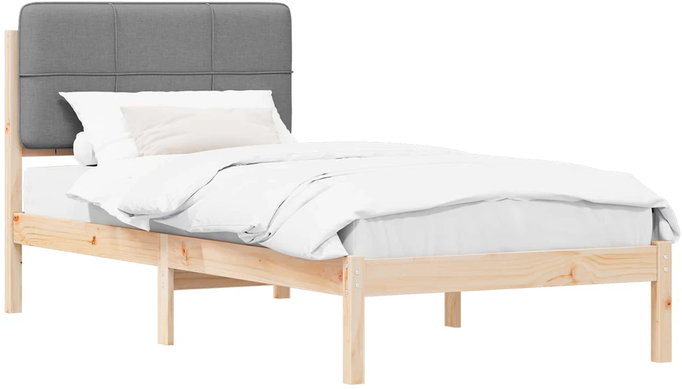 Lova Lovo rėmas su apmuštu galvūgaliu Šviesiai pilka 75 x 190 cm