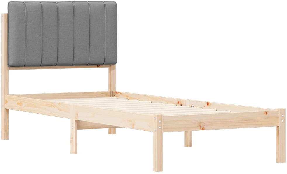 Lova Lovo rėmas su apmuštu galvūgaliu Šviesiai pilka 75 x 190 cm