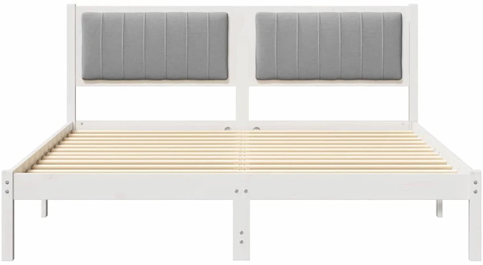 Lovo rėmas su apmuštu galvūgaliu Šviesiai pilka 150 x 200 cm