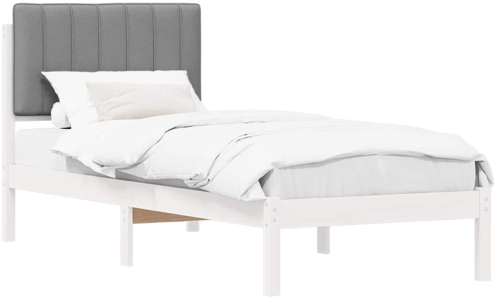 Lova Lovo rėmas su apmuštu galvūgaliu Šviesiai pilka 75 x 190 cm