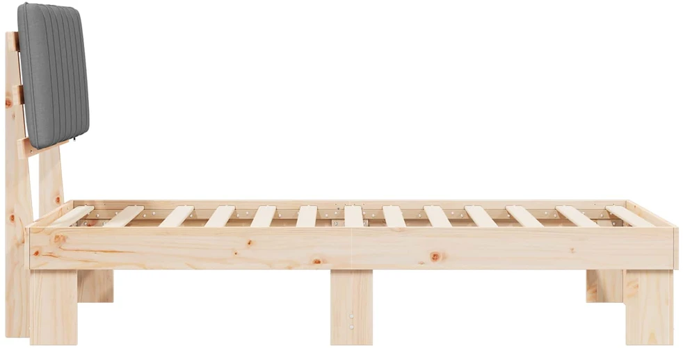 Lova Lovo rėmas su apmuštu galvūgaliu Šviesiai pilka 90 x 190 cm