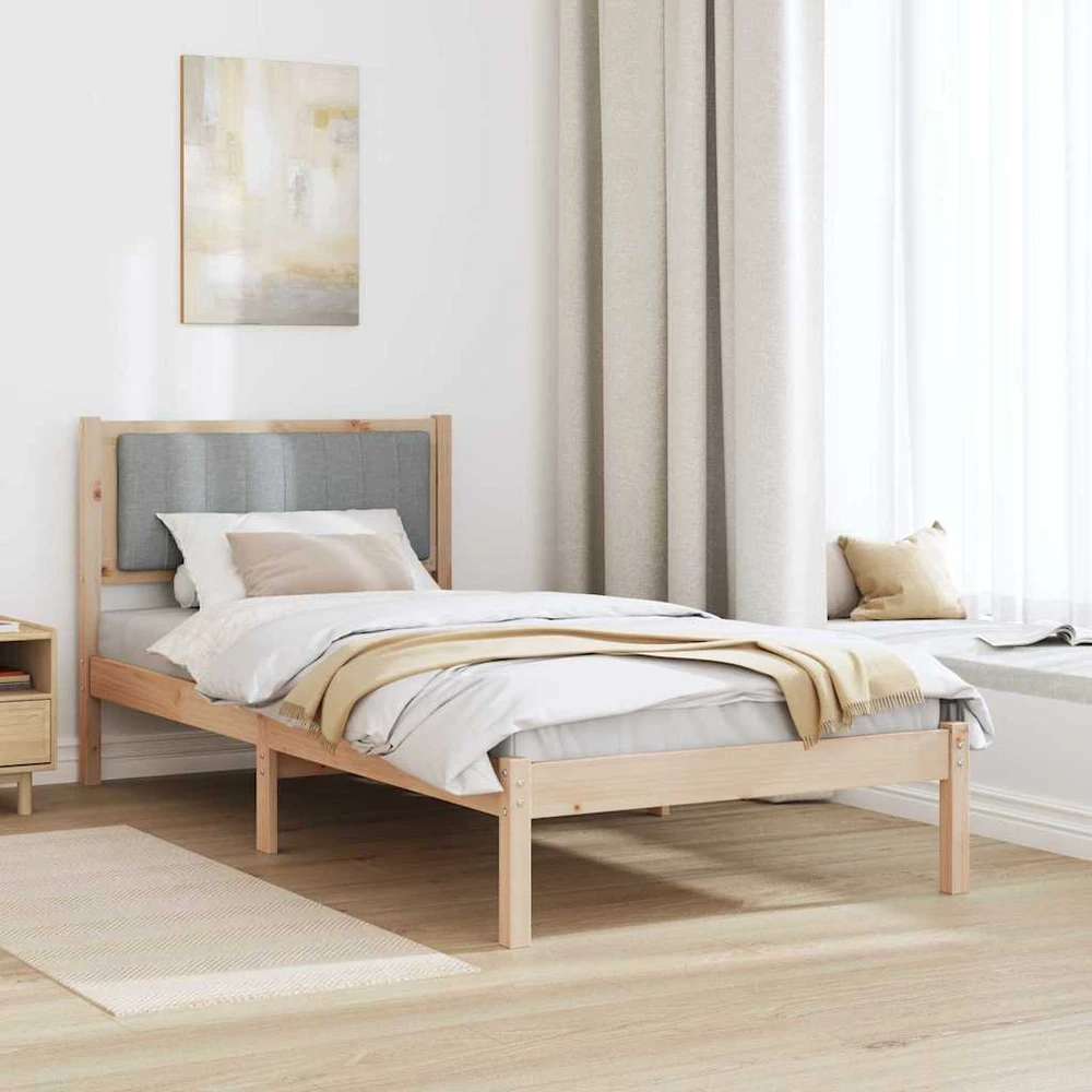 Lova Lovo rėmas su apmuštu galvūgaliu Šviesiai pilka 90 x 190 cm