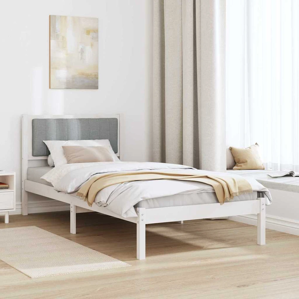 Lova Lovo rėmas su apmuštu galvūgaliu Šviesiai pilka 90 x 190 cm