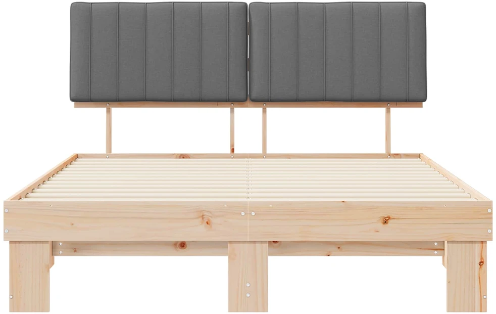Lovo rėmas su apmuštu galvūgaliu Šviesiai pilka 150 x 200 cm