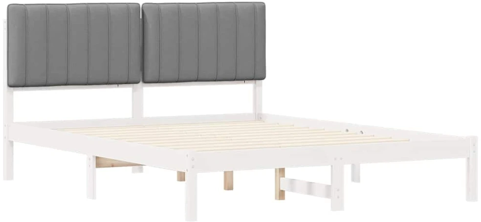 Lovo rėmas su apmuštu galvūgaliu Šviesiai pilka 150 x 200 cm