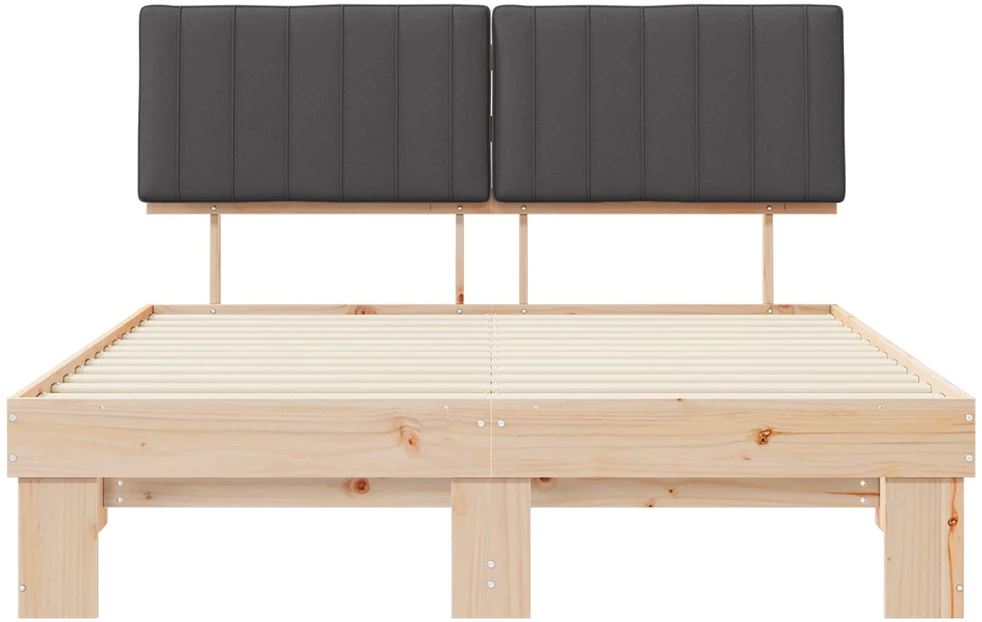 Lovo rėmas su apmuštu galvūgaliu Tamsiai pilka 150 x 200 cm