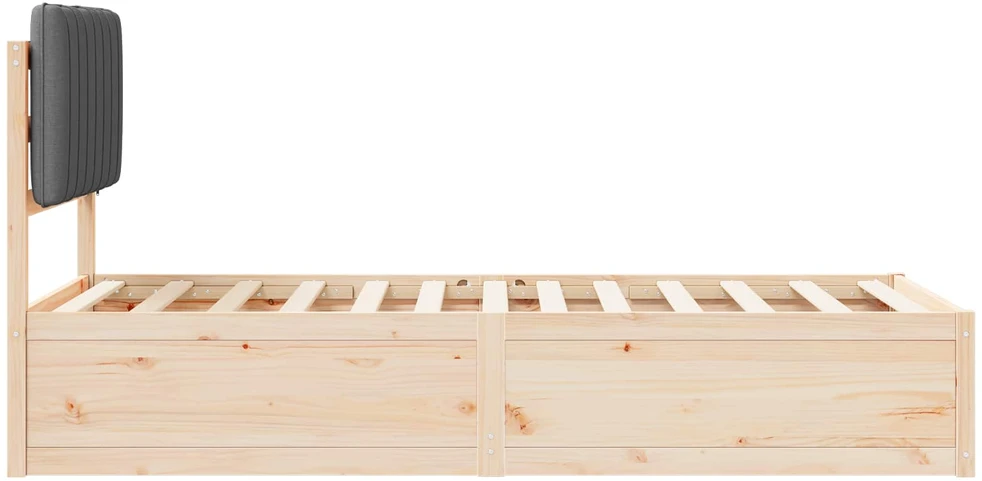 Lova Lovo rėmas su apmuštu galvūgaliu Tamsiai pilka 90 x 190 cm
