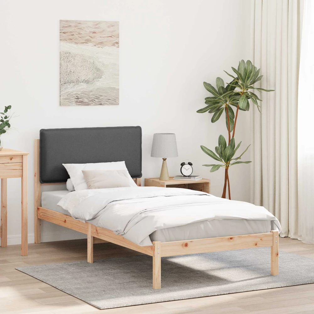 Lova Lovo rėmas su apmuštu galvūgaliu Tamsiai pilka 75 x 190 cm