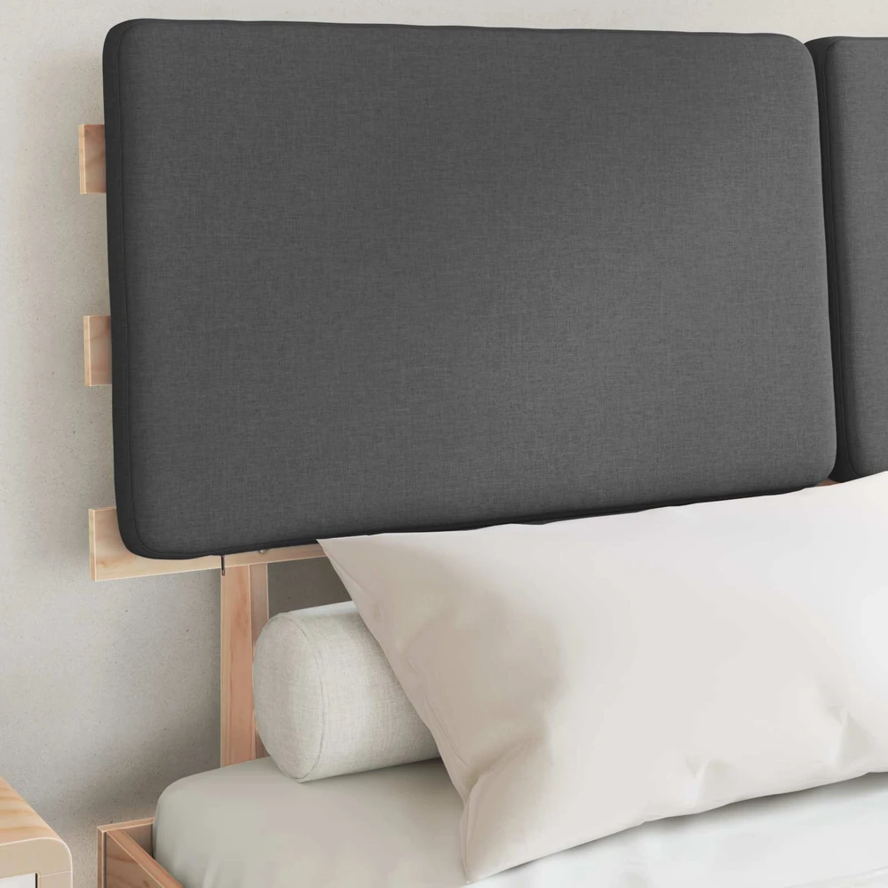Lovo rėmas su apmuštu galvūgaliu Tamsiai pilka 150 x 200 cm