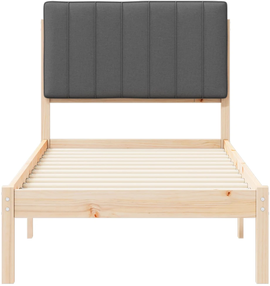 Lova Lovo rėmas su apmuštu galvūgaliu Tamsiai pilka 75 x 190 cm