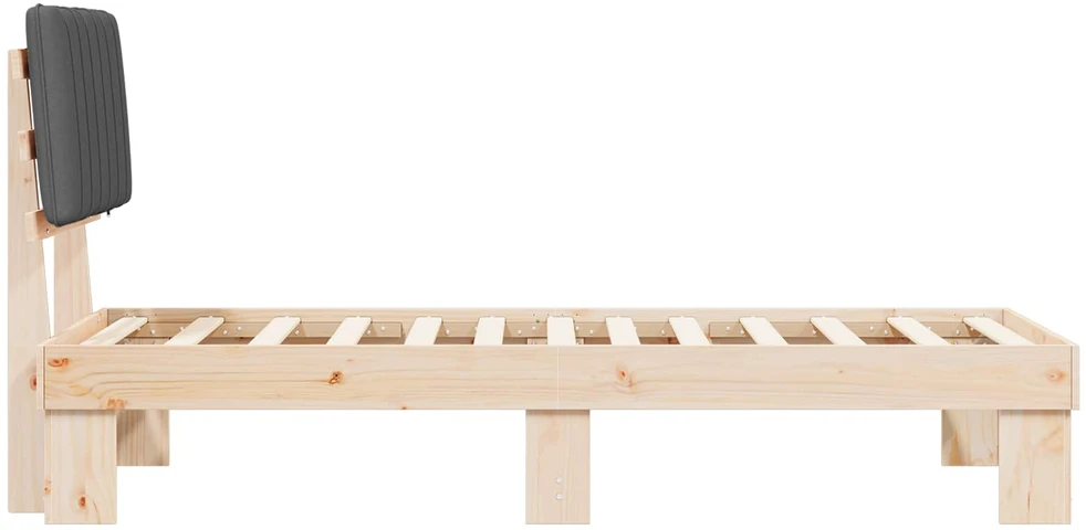 Lova Lovo rėmas su apmuštu galvūgaliu Tamsiai pilka 75 x 190 cm