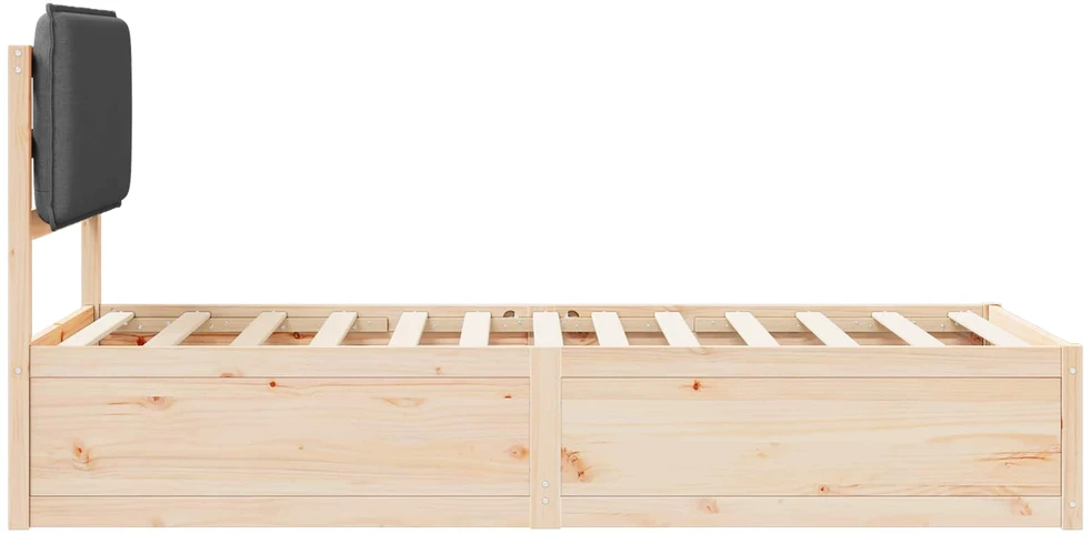 Lova Lovo rėmas su apmuštu galvūgaliu Tamsiai pilka 75 x 190 cm