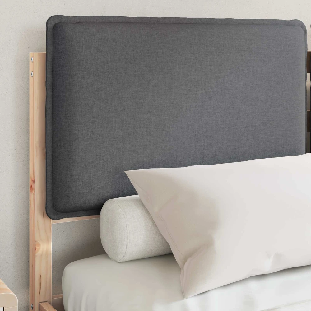 Lovo rėmas su apmuštu galvūgaliu Tamsiai pilka 160 x 200 cm