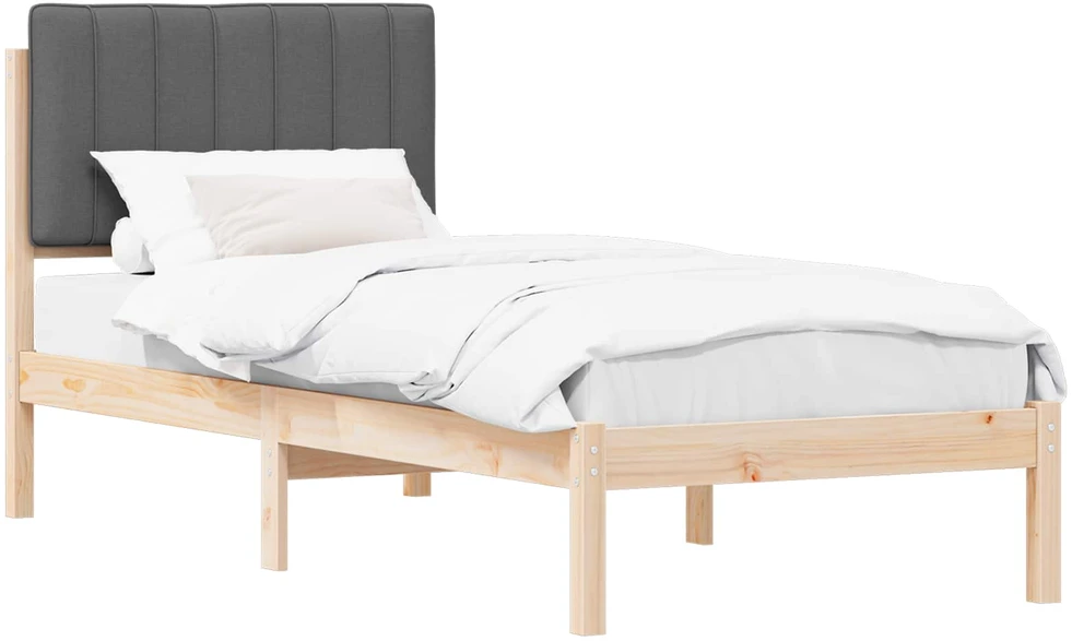 Lova Lovo rėmas su apmuštu galvūgaliu Tamsiai pilka 75 x 190 cm