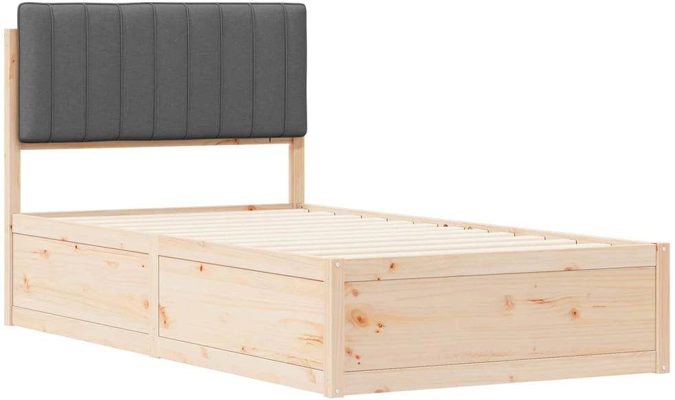 Lova Lovo rėmas su apmuštu galvūgaliu Tamsiai pilka 100 x 200 cm