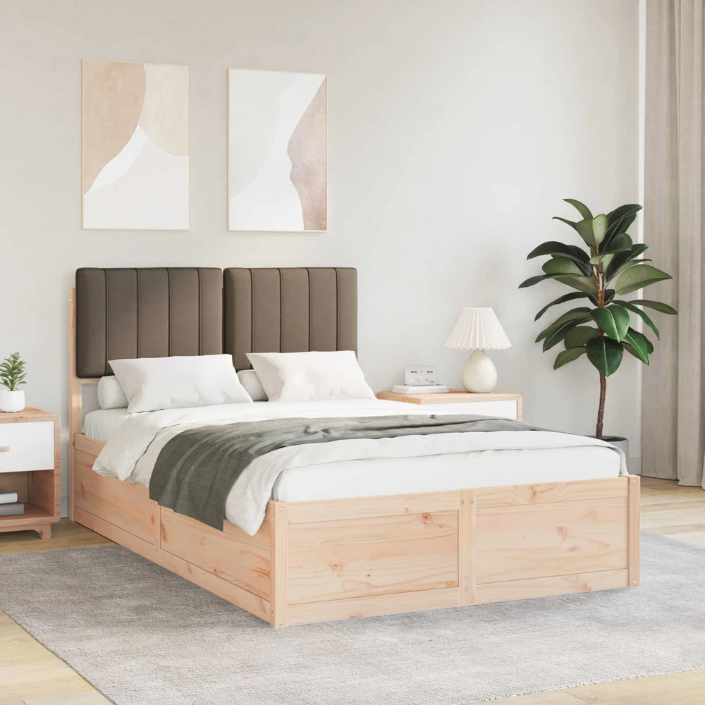 Lova Lovo rėmas su apmuštu galvūgaliu Taupe 120 x 200 cm