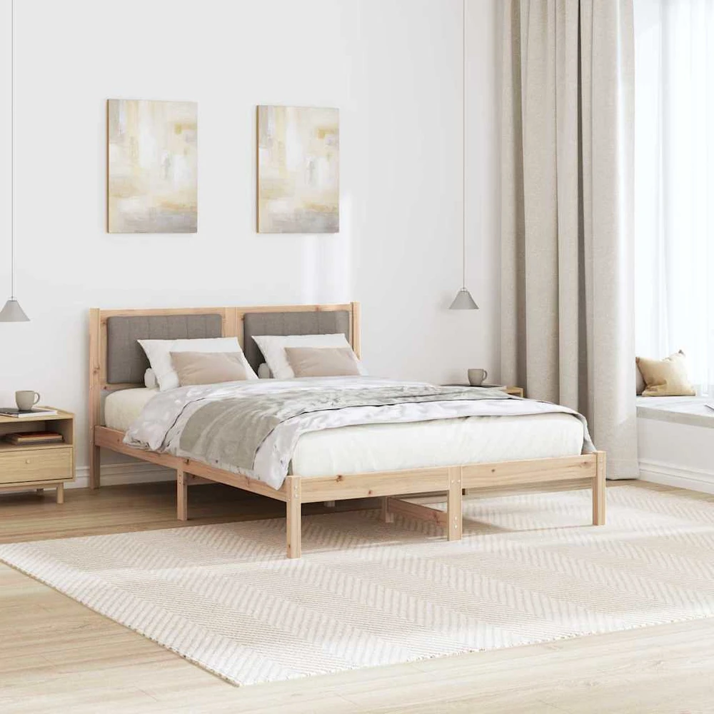 Lova Lovo rėmas su apmuštu galvūgaliu Taupe 135 x 190 cm