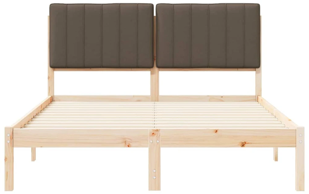Lovo rėmas su apmuštu galvūgaliu Taupe 140 x 190 cm
