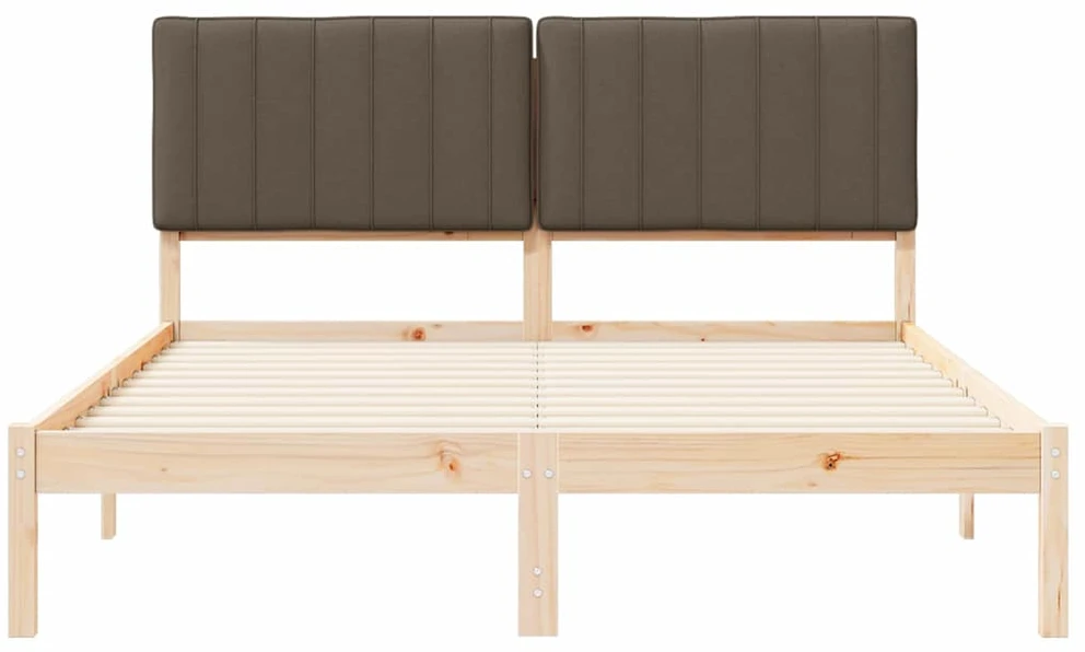 Lovo rėmas su apmuštu galvūgaliu Taupe 160 x 200 cm