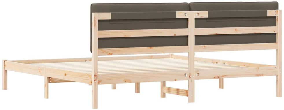 Lovo rėmas su apmuštu galvūgaliu Taupe 200 x 200 cm