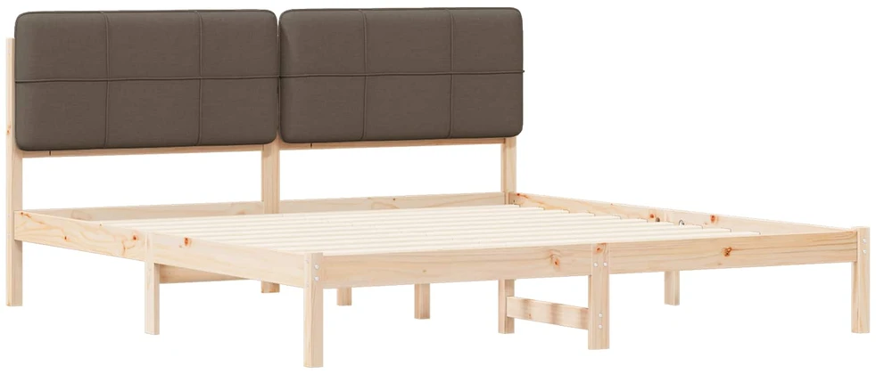 Lovo rėmas su apmuštu galvūgaliu Taupe 200 x 200 cm