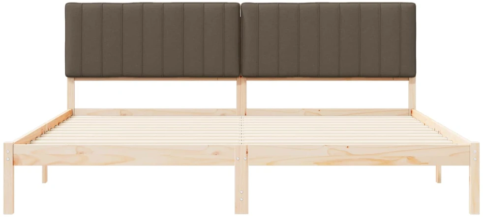 Lovo rėmas su apmuštu galvūgaliu Taupe 200 x 200 cm