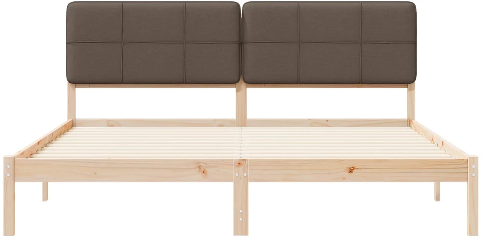 Lovo rėmas su apmuštu galvūgaliu Taupe 200 x 200 cm
