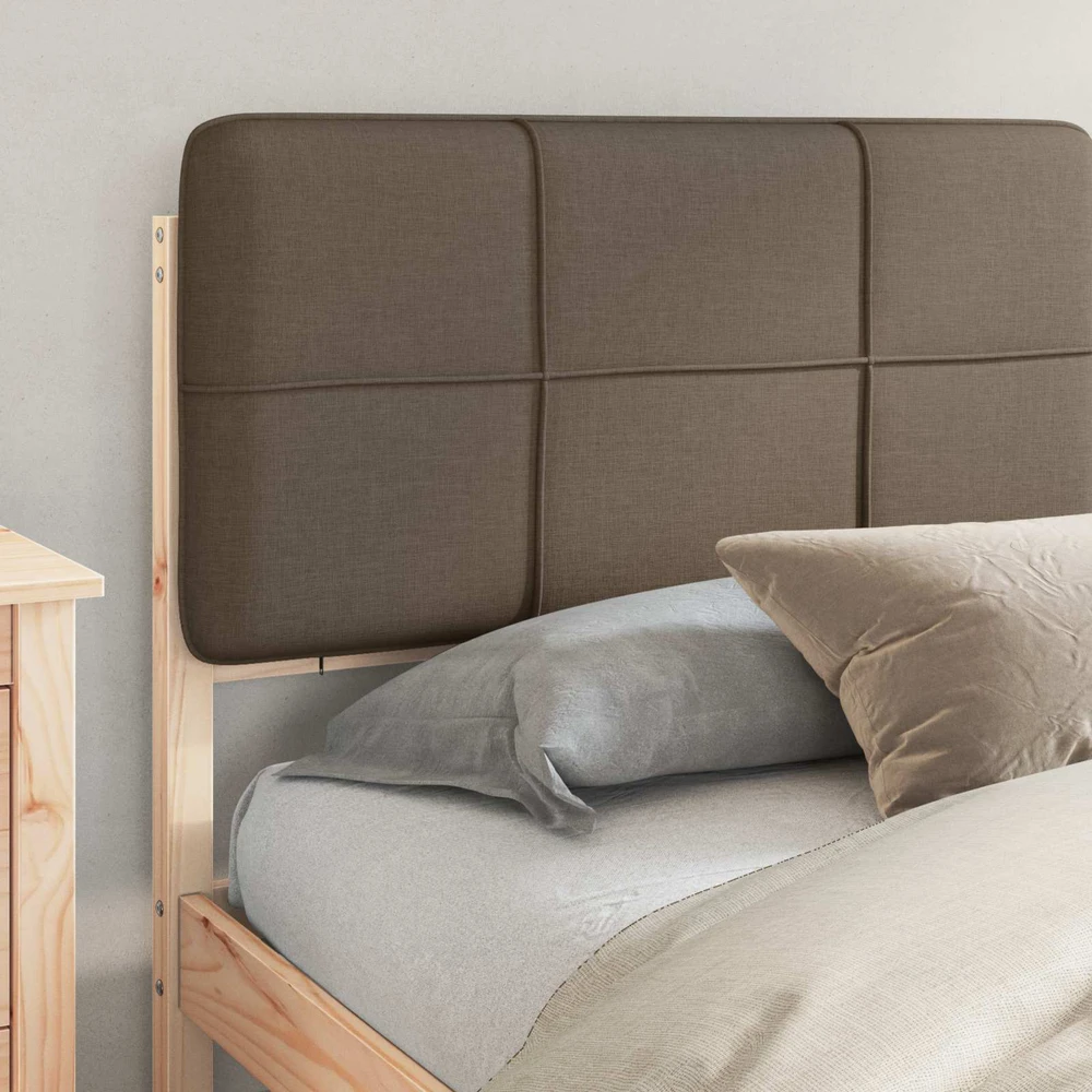 Lovo rėmas su apmuštu galvūgaliu Taupe 200 x 200 cm
