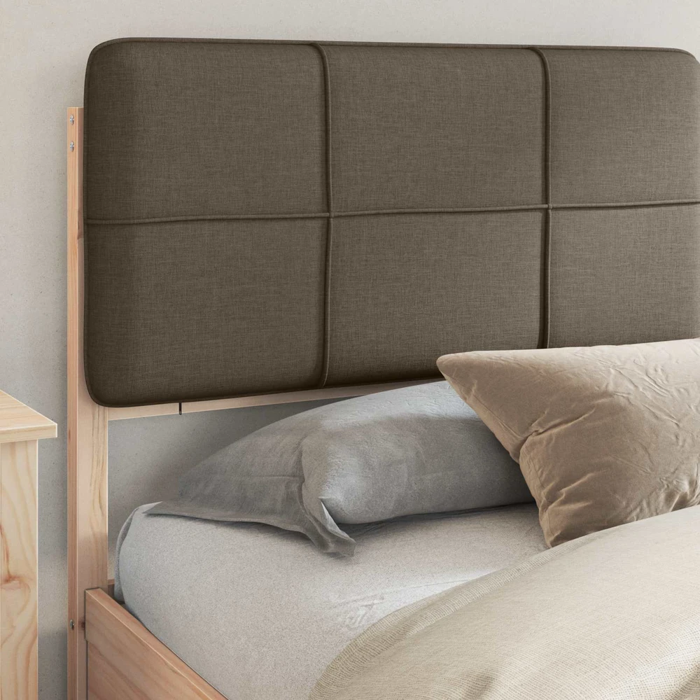 Lovo rėmas su apmuštu galvūgaliu Taupe 200 x 200 cm