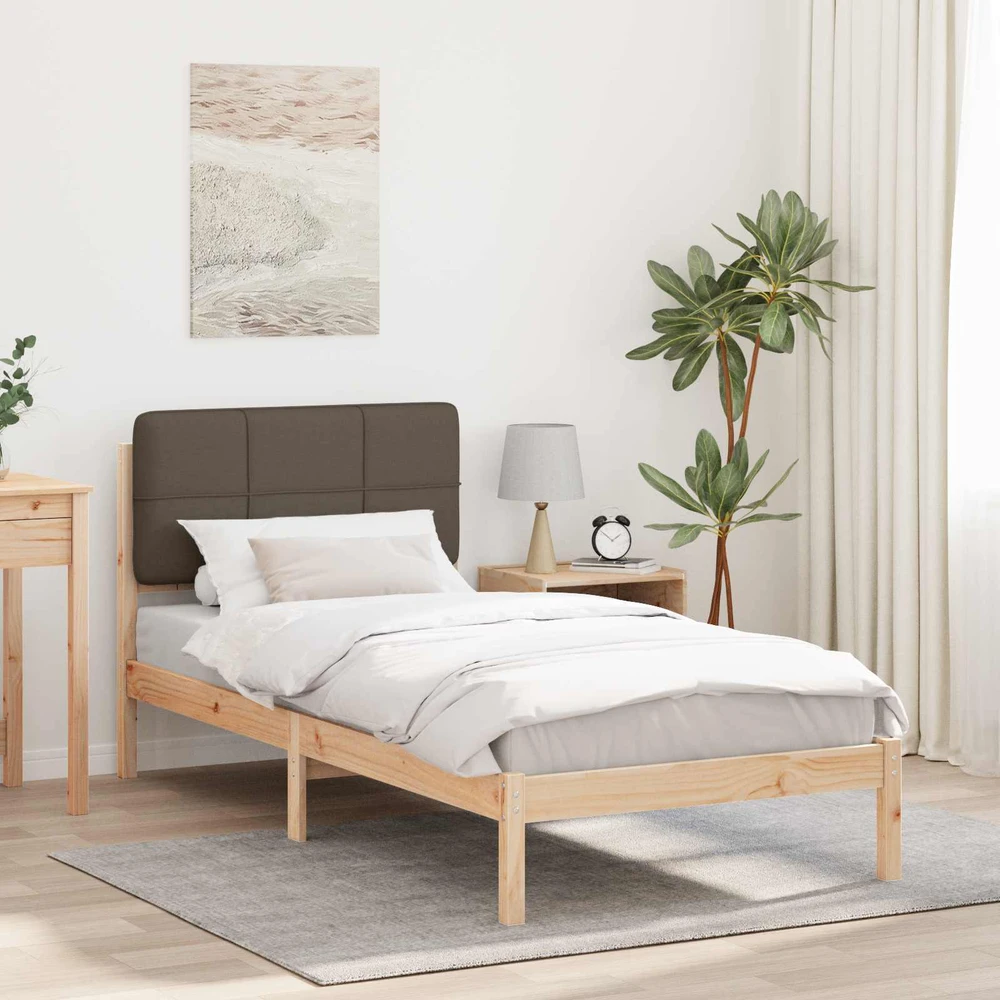 Lova Lovo rėmas su apmuštu galvūgaliu Taupe 75 x 190 cm