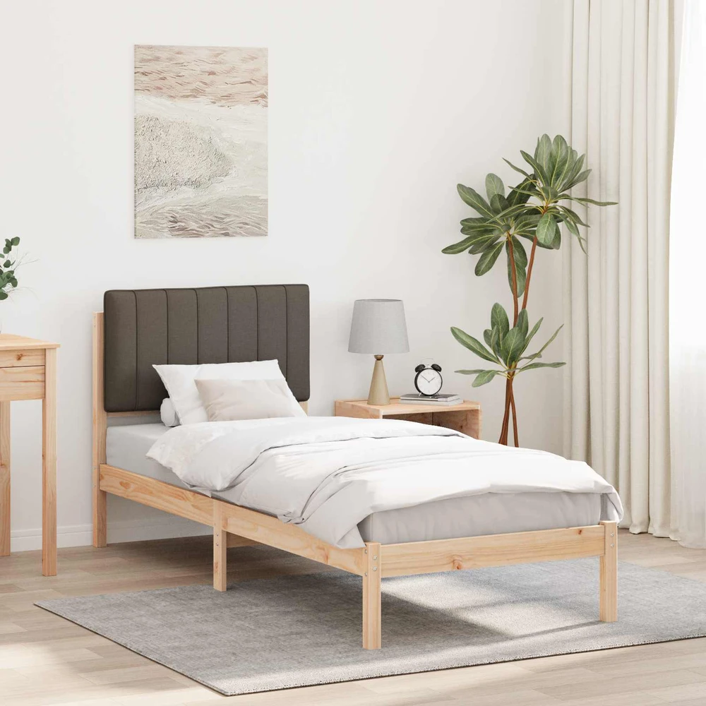 Lova Lovo rėmas su apmuštu galvūgaliu Taupe 75 x 190 cm