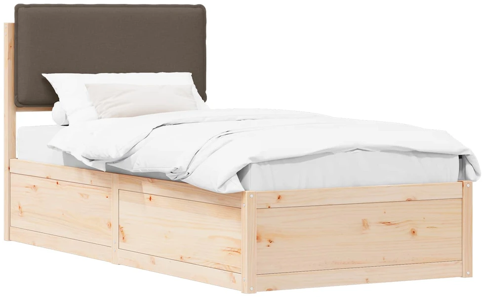 Lova Lovo rėmas su apmuštu galvūgaliu Taupe 75 x 190 cm