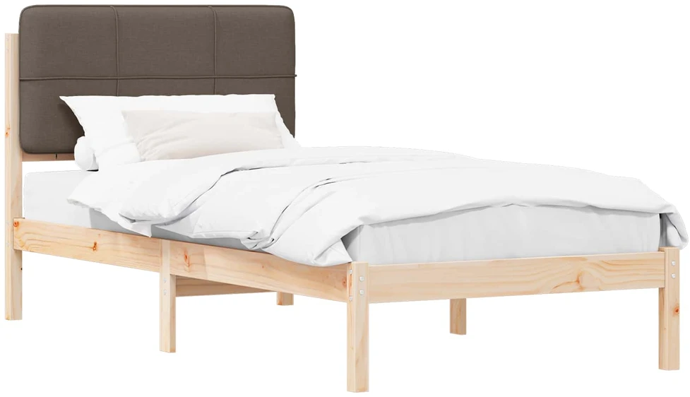 Lova Lovo rėmas su apmuštu galvūgaliu Taupe 75 x 190 cm