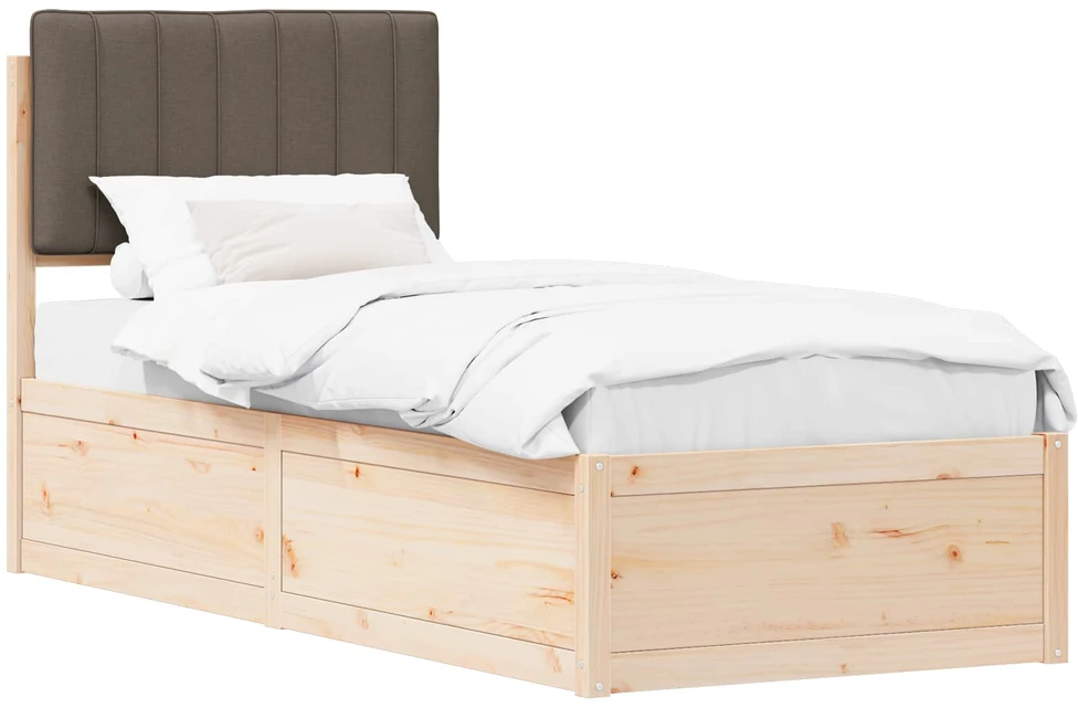 Lova Lovo rėmas su apmuštu galvūgaliu Taupe 75 x 190 cm