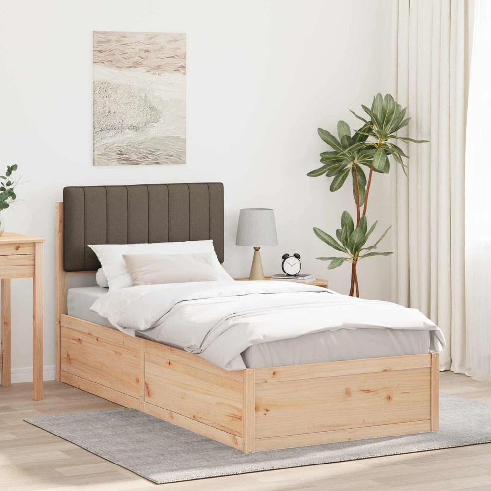 Lova Lovo rėmas su apmuštu galvūgaliu Taupe 90 x 200 cm