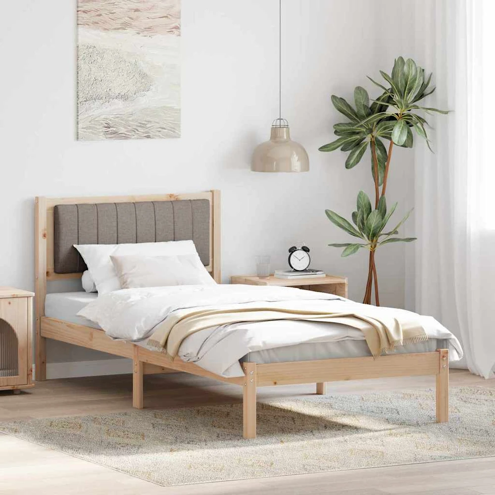 Lova Lovo rėmas su apmuštu galvūgaliu Taupe 90 x 190 cm