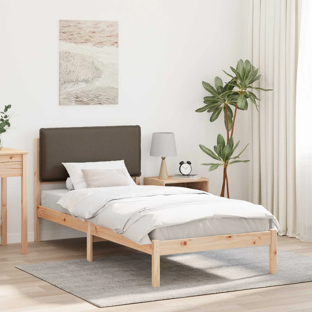 Lova Lovo rėmas su apmuštu galvūgaliu Taupe 90 x 190 cm