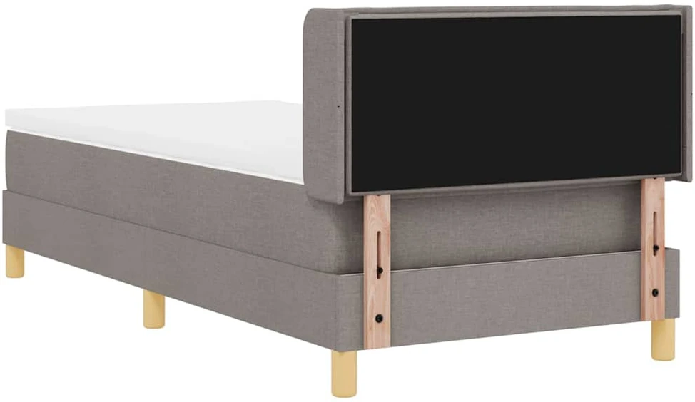 Kiemas lova su pagalve su galvūgalio Taupe 200 x 80 cm audinys