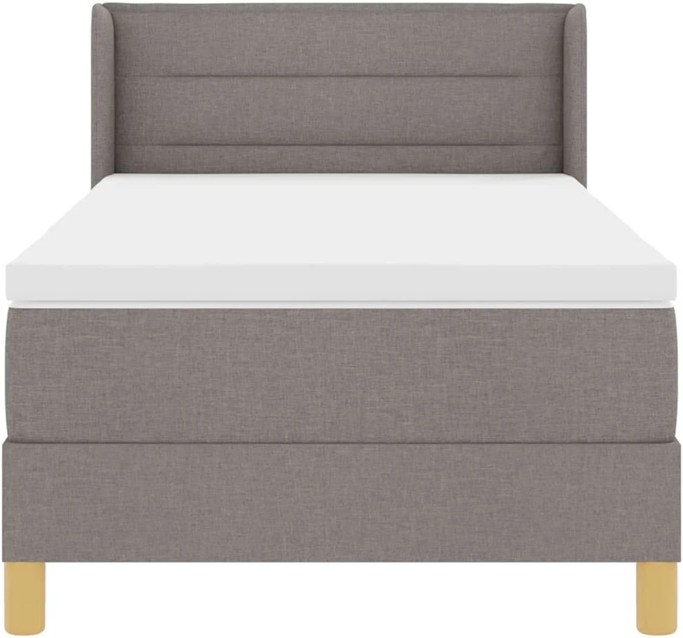 Kiemas lova su pagalve su galvūgalio Taupe 200 x 80 cm audinys