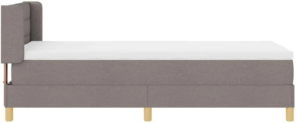 Kiemas lova su pagalve su galvūgalio Taupe 200 x 80 cm audinys