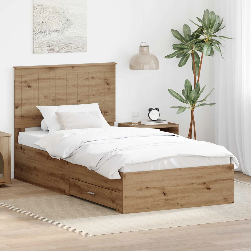 Lova Lovos rėmas Amatininkų ąžuolas 100 x 200 cm Apdirbta mediena