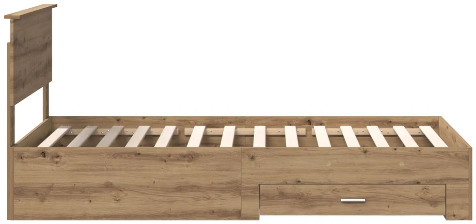 Lova Lovos rėmas Artisano ąžuolo 100 x 200 cm Apdirbta mediena