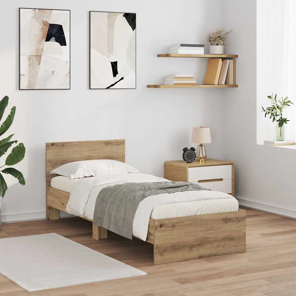 Lova Lovos rėmas Amatininkų ąžuolas 75 x 190 cm Apdirbta mediena