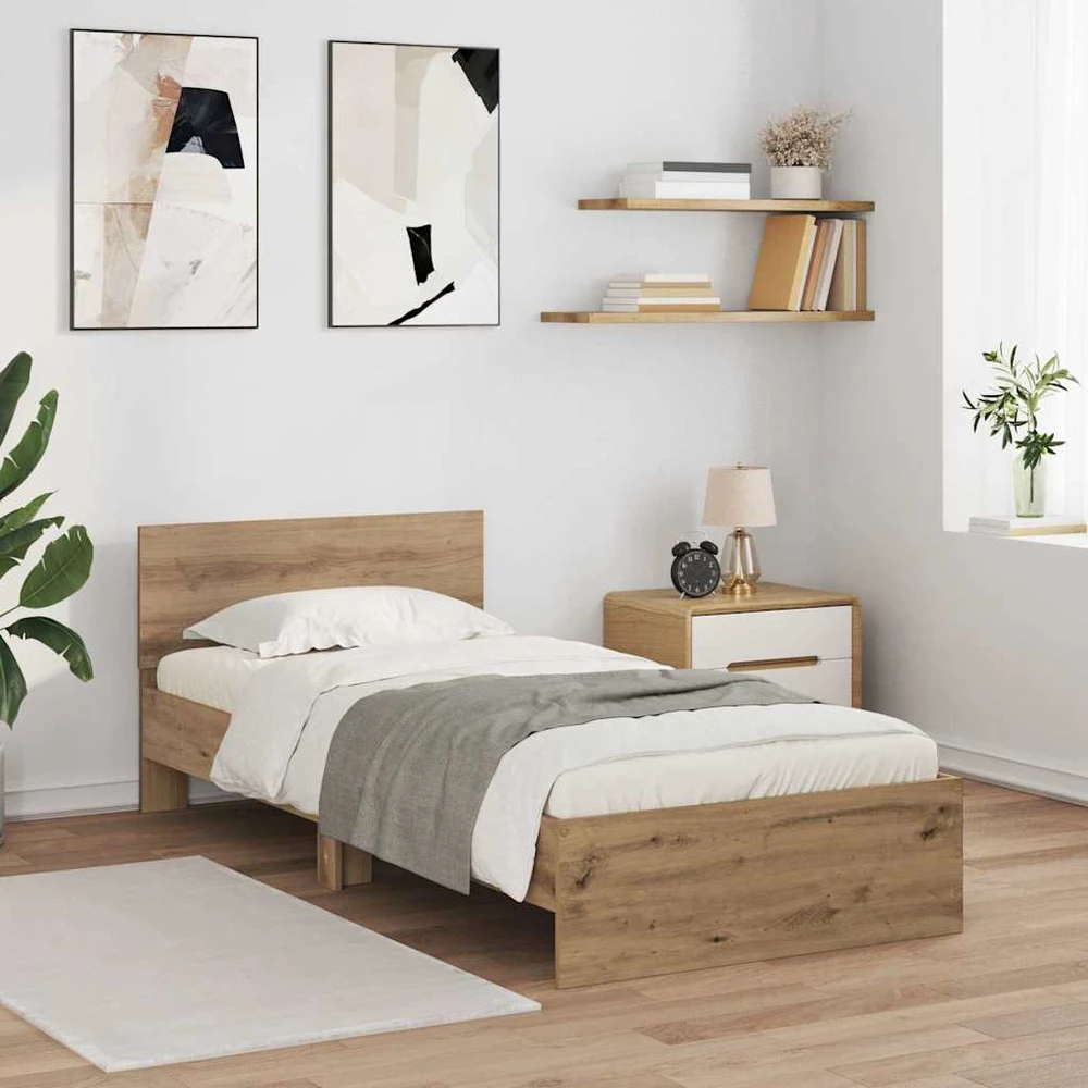 Lova Lovos rėmas Amatininkų ąžuolas 90 x 200 cm Apdirbta mediena