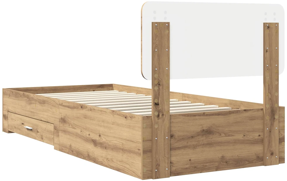 Lova Lovos rėmas Amatininkų ąžuolas 90 x 200 cm Apdirbta mediena