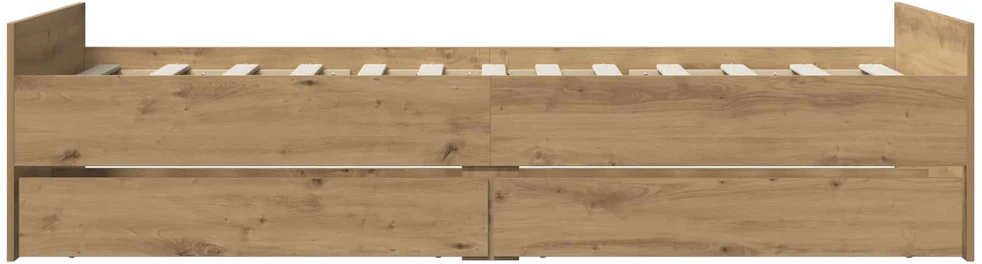 Lova Lovos rėmas Artisano ąžuolo 100 x 200 cm Apdirbta mediena