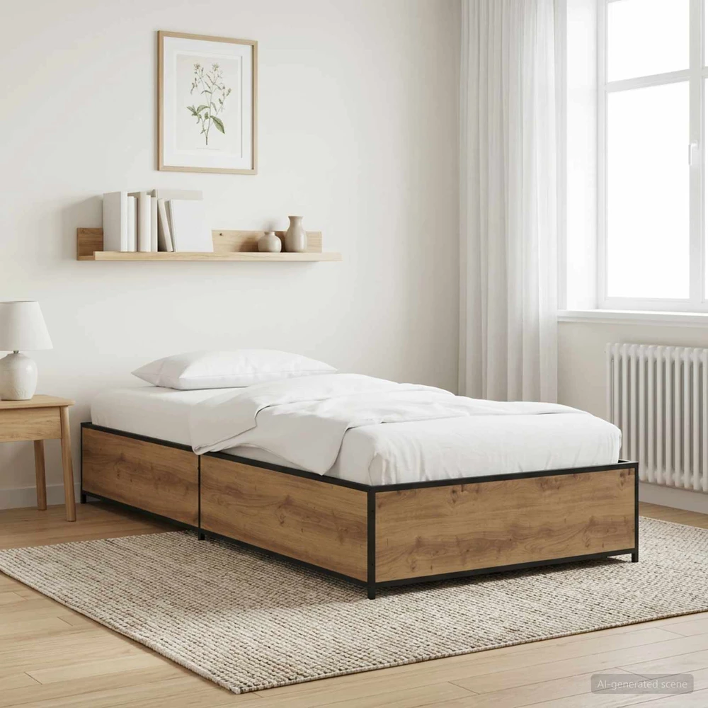 Lova Lovos rėmas Artisano ąžuolo 80 x 200 cm Apdirbta mediena