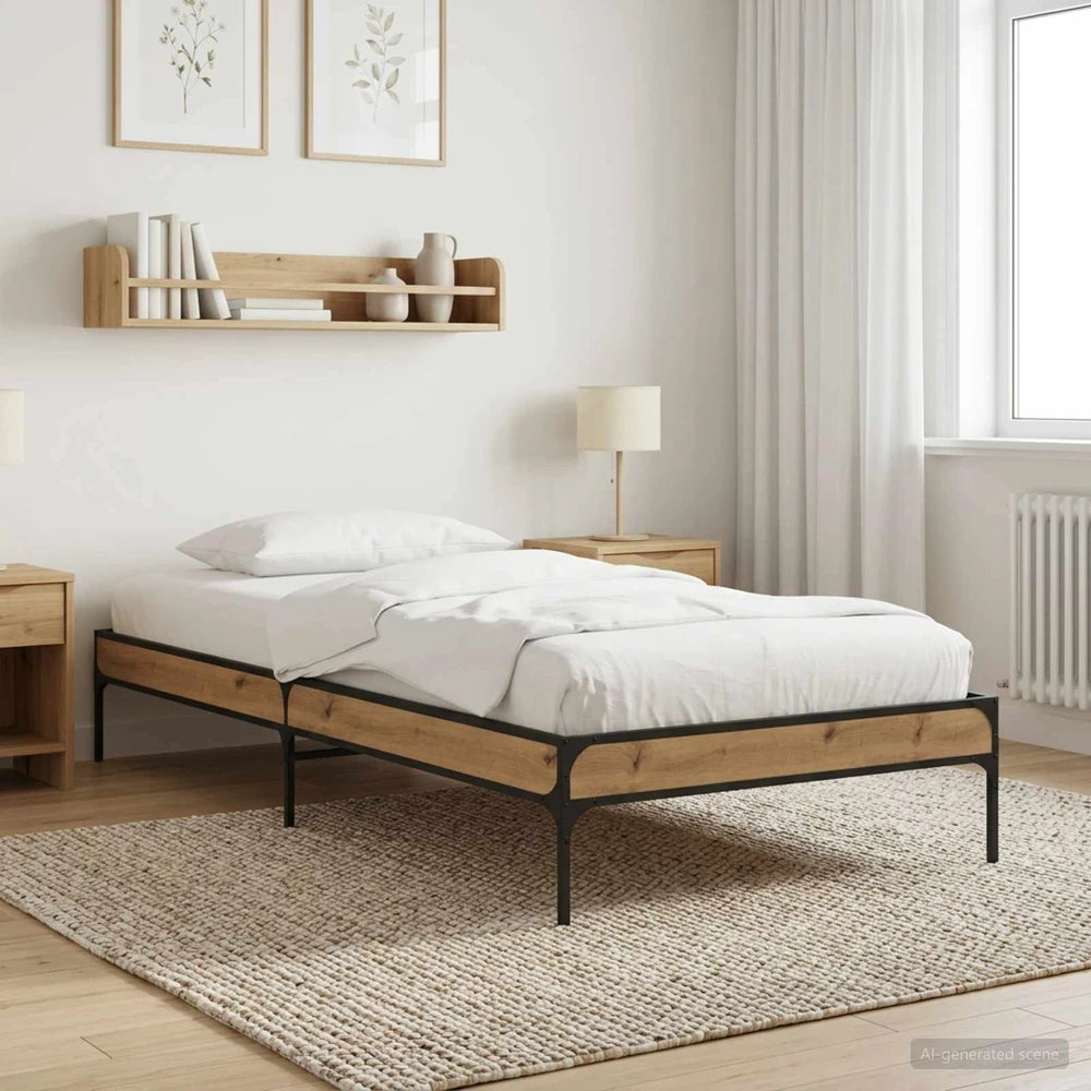 Lova Lovos rėmas Artisano ąžuolo 80 x 200 cm Apdirbta mediena